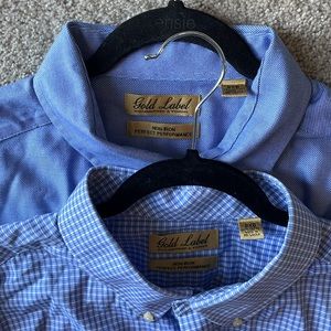 👔 bundle of 2 Men’s 2XB Gold Label Roundtree & Yorke, long sleeve dress shirts